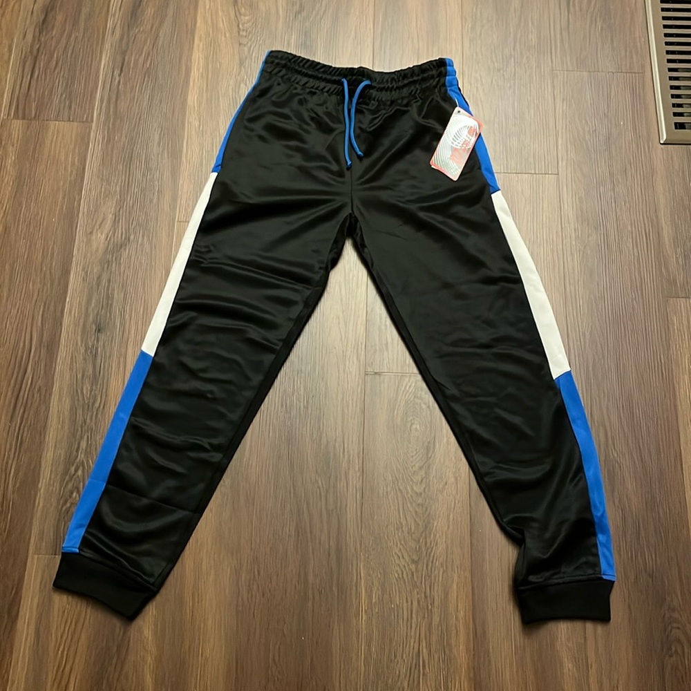 Black and Blue Q7 Athletic Kids Joggers